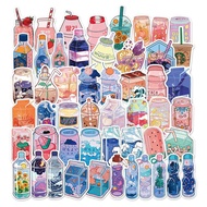 Cute Stickers 50PCS 【Beverage Bottle】 Ins Style Decorative Luggage Laptop Water Cup Waterproof Stick