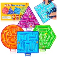 Squishy Toys Sensory Fidget Toys for Kids: 4 Pack Maze Sensory Toys f
