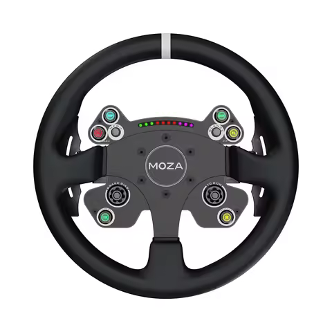 MOZA Racing CS V2P Steering Wheel 13 Inch Standard Racing Rim With Aviation Grade Aluminum Alloy Fra