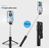 ✅100% Original Jcam Q07 Wireless bluetooth selfie stick foldable mini tripod W/fill light shutter remote control