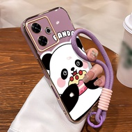 Xiaomi Redmi 13 13C Note 13R 5G Poco M6 Plus C65 Silicone Softcase Panda Odorless Electric Coating