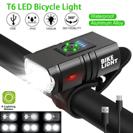 💥[ซุปเปอร์ไบรท์]💥ไฟ LED จักรยาน 10W 800LM 6 โหมด USB ชาร์จไฟหน้า MTB
