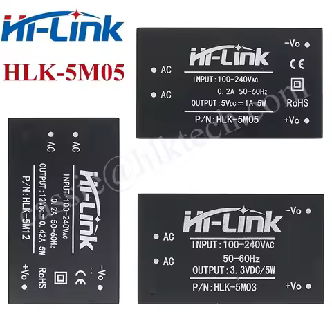 Hi-Link HLK-5M05 10pcs/lot HLK-5M12 AC-DC 220V to 5V 3.3V 12V 5V 700mA Power Supply Module AC DC Ste