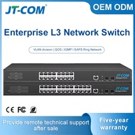JT-COM 24-port Managed Switch Gigabit 16/24/8 Rj45 Ports 4 10G Uplink Fiber Optical Switch Managemen