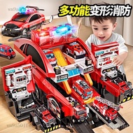 Children Large Size Fire Parking Lot Police Car 4 Engineering Toy Set 3-6 Years Old 5 Educational 7 