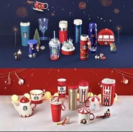 韓國星巴克2019聖誕新款南瓜車馬克杯保溫杯音樂盒玻璃杯