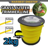 2.4mm/3.0mm 2kg Grass Trimmer Line Grass Cutter String Trimmer Blade Tali Mesin Rumput
