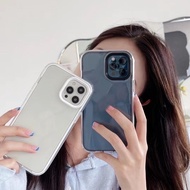 (V1) T1S73 White Edge Case With Clear Back Color For iPhone i7plus-13Promax