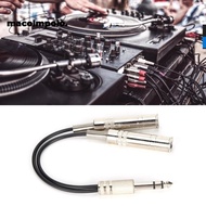 Breakout Splitter Cable, Electric Box Bass 20cm/7.87in 6.35mm Male to 2 6.35mm Female, Y Audio Cable