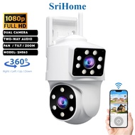 SriHome SH063 Dual Lens CCTV Wifi IP Camera Wireless 1080P FHD Two Video Record Phone Live View