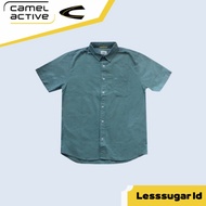 KEMEJA KATUN Camel ACTIVE Shirt Lagoon Color Plain Cotton Casual Formal