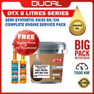 DUCAL OTX SEMI SYN Engine Oil 5W30 API SN/CK4 8 Litres (FREE ENGINE FLUSH & OIL L TREATMENT) 5W30 8L