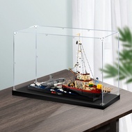 Transparent Acrylic Display Box For LEGO 21350 Great White Shark Killer Whale Storage Case Dustproof