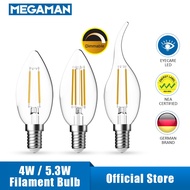 Megaman LED Filament Candle C35 4W/5.3W (DIM) E14 2700K Warm White For Home Lighting/Chandelier