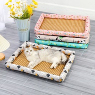 【Free-sun】ที่นอนสัตว์เลี้ยง ที่นอนสุนัข แบบเย็น เย็นสบาย เสื่อหวายระบายอากาศ ที่นอนแมวเย็น Cool Pet Bed
