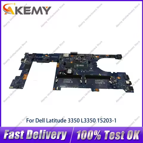 For Dell Latitude L3350 Notebook Motherboard 15203-1 with i3 i5 i7 CN-028CG2 0P0WRG 0GPFN8 0FT9HH Te