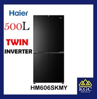 HAIER HM606SKMY 500L IVT 4 DOORS FRIDGE-BLACK METAL