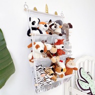 [mibum01uz] Hanging Net Holder 3 Tier Net Bag Book Doll Storage Rack Stuffed Animal Mesh Net