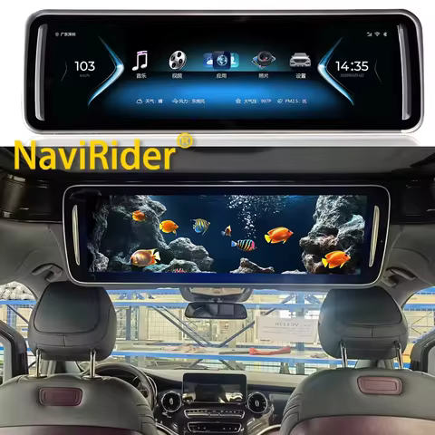 29Inch Android 10 Car Roof Monitor Ceiling Screen For Toyota Hiace For Benz V Class 32G HD IPS Tv Re