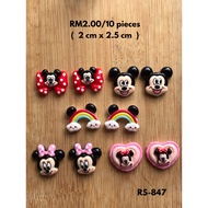RM2.00/10 keping @ 20 sen : RS-847 - Resin - Glossy  - 2 cm x 2.5 cm