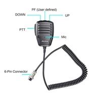 Anytone AT-6666Pro Microphone Original 6 Pin Handheld PTT for AT-6666PRO 10 Meter Radio AnyTone CB R