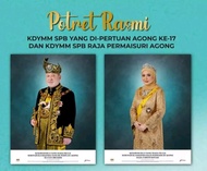 Bingkai ML Potret Agong Dan Permaisuri 49.5cm x 39.5cm [Official] King & Queen Malaysia Perdana Ment
