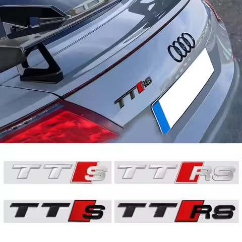 Car ABS Tail Trunk Logo Badge Sticker Decoration Modification Accessories For Audi TTS TTRS A1 A2 A3