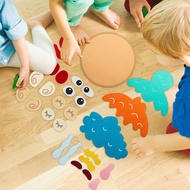 gamchiano DIY Felt Busy Board Social Emotional Learning Toy Faces Stickers Games for Children 3 4 5
