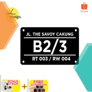 Acrylic House Number | House Number | Embossed House Number Plate | 30x17cm Elegant