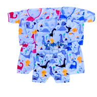 YF COLLECTION / 3 Setelan Baju Lengan Pendek bayi dan Celana Pendek bayi Stelan bayi Pendek