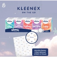 KLEENEX On The Go Hanky Pack 3ply x 9 Sheets x 10 Packs Pocket Tissue