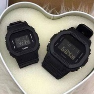 G-Shock Couple & Set Dw5600 Men For Lades Analog- Digital Strap Rubber Unisex full Light jam