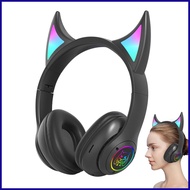 Headphones Over Ear Gamer Devil Cat Ear Wireless Sports Headphones Lightweight Gamer Headphones Spor