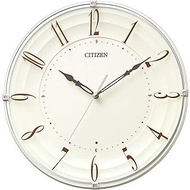 Rhythm (Rhythm) Citizen Hanging Clock Radio Clock Continuous Second Hand Interior Beige φ28x4.8cm CITIZEN 8MY556-006 【Direct from Japan】