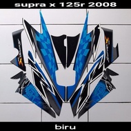 sticker striping motor supra x 125r 2008 biru