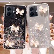 Casing For HuaWei Y7A Y7 2019 Y5 Y6 Y9 Y7 2018 Y5 Y7 Y9 Y6 2019 P Smart 2021 Case Shiny Ring Case Glitter Clear Transparent Soft butterfly Phone Cover Case