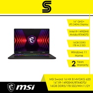 MSI Sword 16 HX B14VGKG 620 Gaming Laptop - 16" QHD+ IPS 240Hz/I9-14900HX/16GB DDR5/1TB SSD/RTX4070/