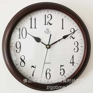 High-End Solid Wood Wall Clock Living Room Atmospheric Wall Clock New Chinese Decorative Clock Solid