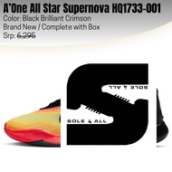 [Sole 4 All] HQ1733-001 A'one All Star Supernova Black Brilliant Crimson Basketball Shoes