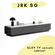 GLEV grey and white modern luxury TV console cabinet