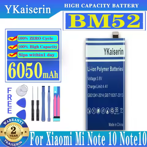 6050mAh Mobile Phone Battery for Xiaomi Mi Note 10 Note10 Lite 10Lite / Mi Note 10 Note10 Pro 10Pro/