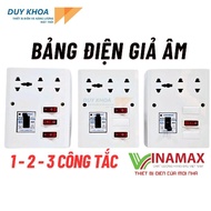 Vinamax imitation electrical panel has CB30A with 3 classifications 1-2-3 switches and multi-purpose