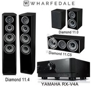 台中 『崇仁視聽音響』 YAMAHA RX-V4A + Wharfedale Diamond 11.4+11C+11.0