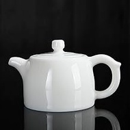 White Jade ceramic teapot White kung fu filtering pot health mini single teapot manhole pot length 1