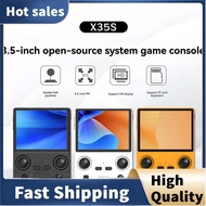 X35S Handheld Video Game Console 3.5inch IPS Screen HallJoystick Open Source Retro GamePad for //N64