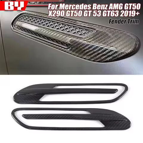 For Mercedes Benz AMG GT50 X290 GT50 GT 53 GT63 2019+ Dry Carbon Fiber Car Side Vents Air Outlet Ven