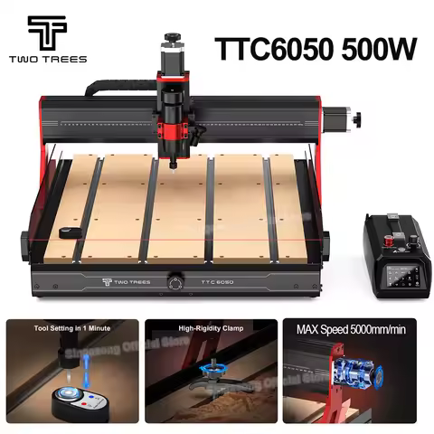 Twotrees TTC6050 CNC Router 500W Spindle Motor Laser Engraving Machine CNC Milling Cutting Machine I
