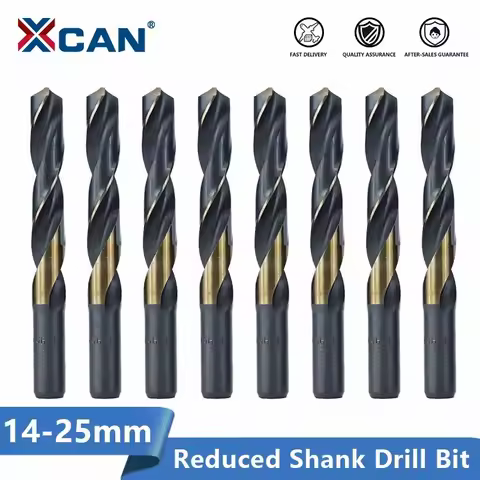 XCAN Reduced Shank Drill Bit 14-25mm Twist Drill Bit HSS Hole Cutter Metal Drill