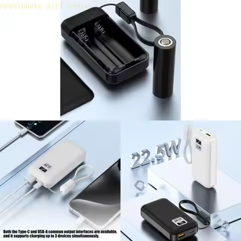 87HA 21700 Battery Powerbank Shell Plastic Case For 2Pcs 21700 Batteries Compactly Box