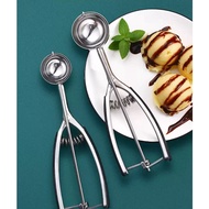 Kitchen Ice Cream Mash Potato Scoop Stainless Steel Spoon Spring Handle Ice Cream Ball Maker Kitchen